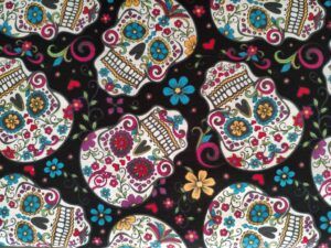 colores, calaveras, flores, telas 100% algodon