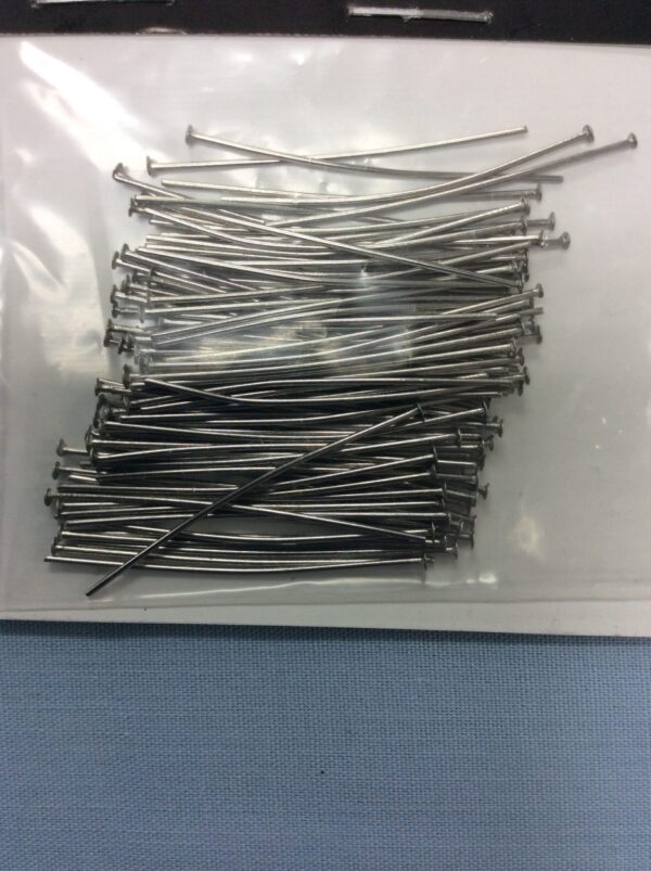 Headed pins platas (100pcs)