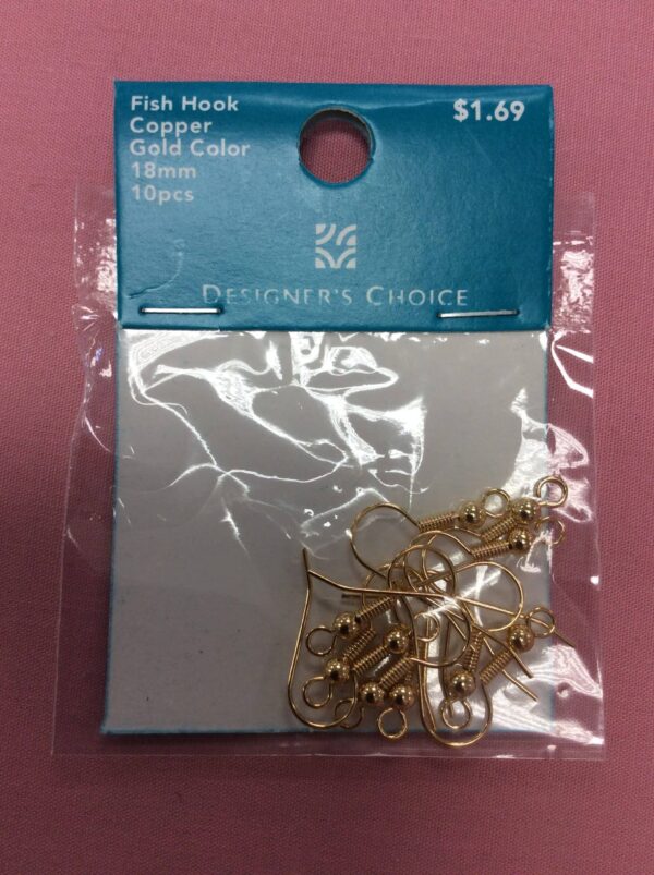 Fish Hook Copper Gold Color 18mm (10pcs)