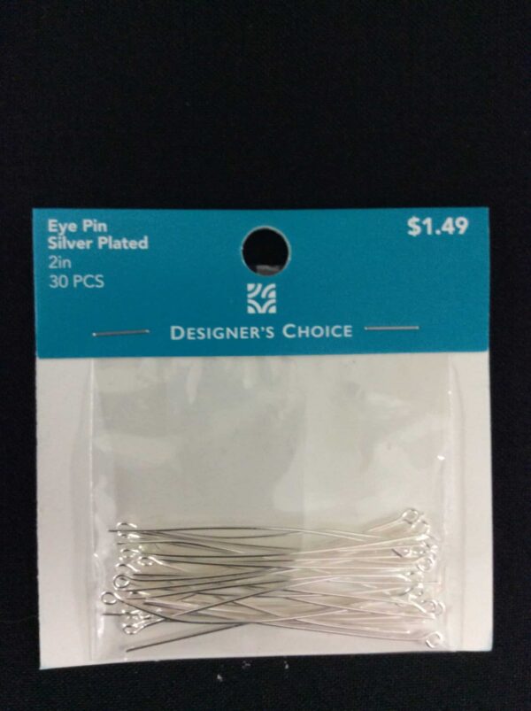 Eye pin silver plated (30 pcs)