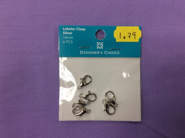 Lobster Claps Silver 14mm 6pcs