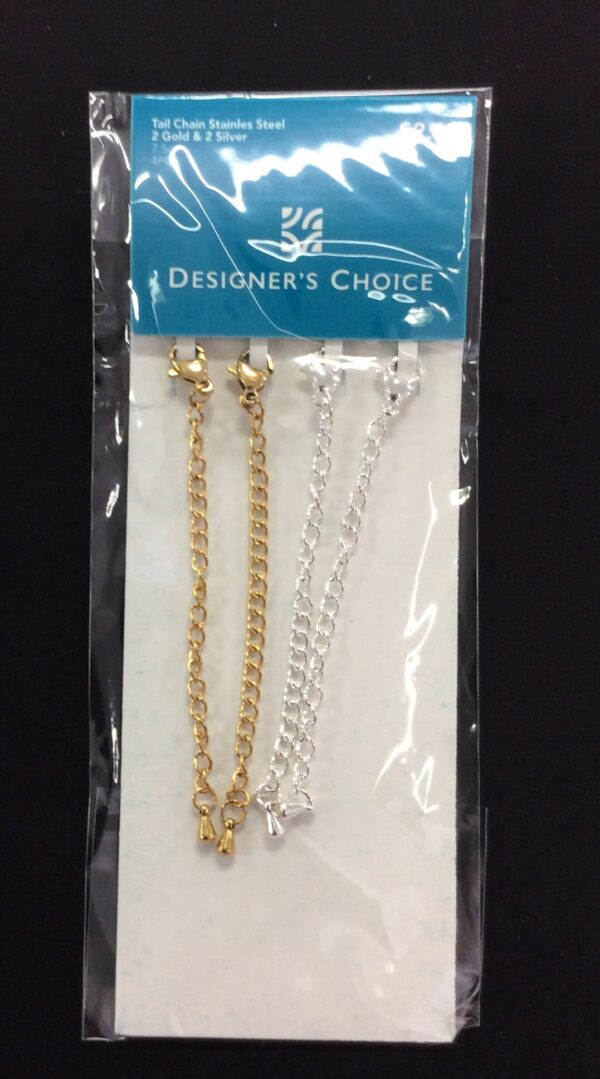 Tail Chain Stainless Steel 2Gold &2Silver