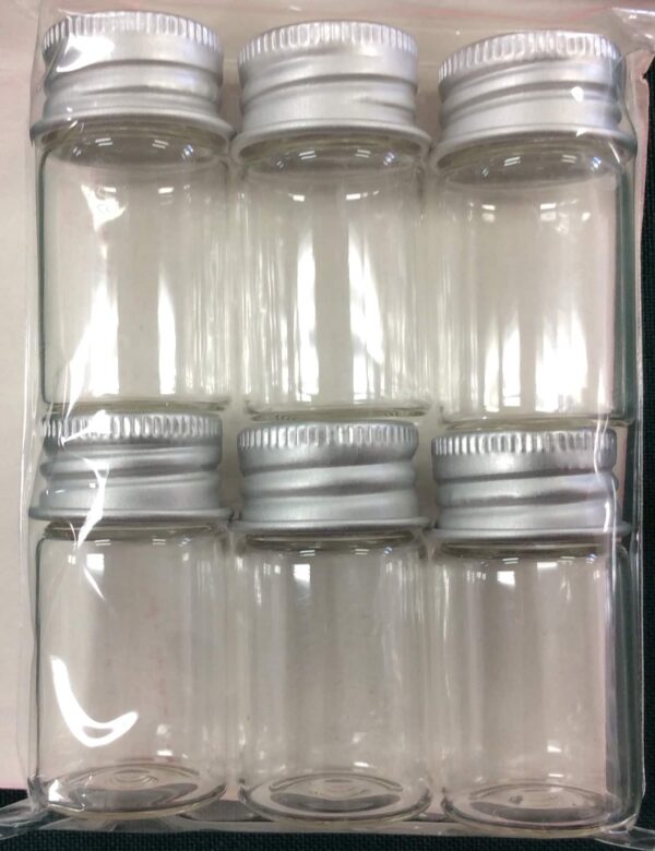 Glass Bottles 42x22mm 6pcs